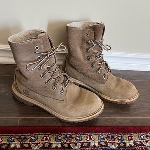 Beige Timberlands size 9 AND size 8.5